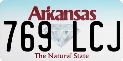 AR license plate 769LCJ