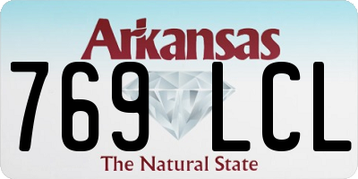 AR license plate 769LCL