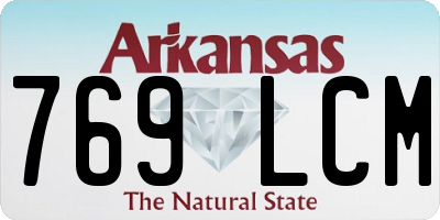 AR license plate 769LCM