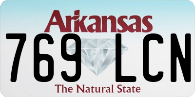 AR license plate 769LCN
