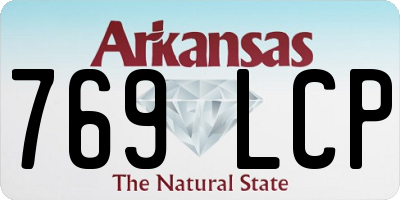AR license plate 769LCP