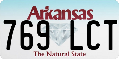 AR license plate 769LCT