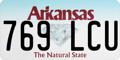 AR license plate 769LCU