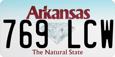 AR license plate 769LCW