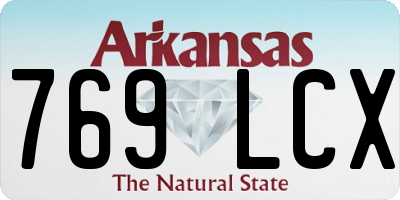 AR license plate 769LCX