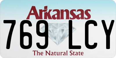 AR license plate 769LCY