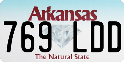 AR license plate 769LDD