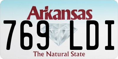 AR license plate 769LDI