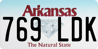 AR license plate 769LDK