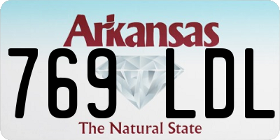 AR license plate 769LDL
