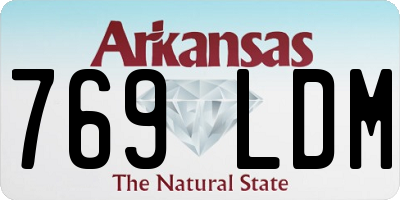 AR license plate 769LDM