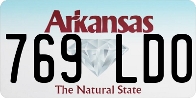AR license plate 769LDO
