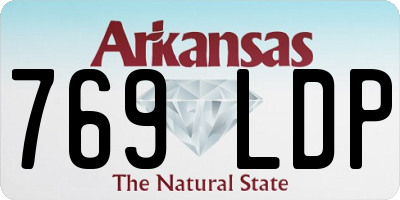 AR license plate 769LDP
