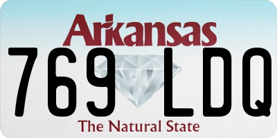 AR license plate 769LDQ