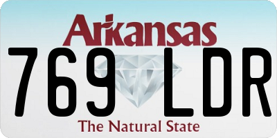 AR license plate 769LDR
