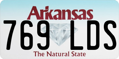 AR license plate 769LDS