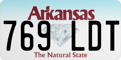 AR license plate 769LDT