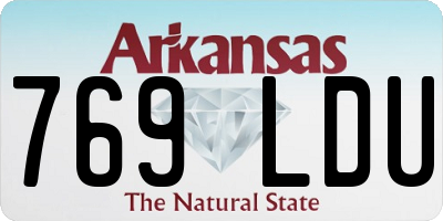 AR license plate 769LDU