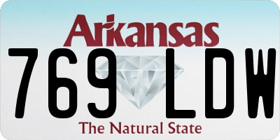 AR license plate 769LDW