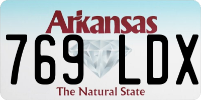 AR license plate 769LDX