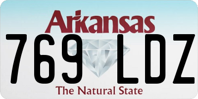 AR license plate 769LDZ