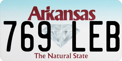 AR license plate 769LEB
