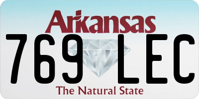 AR license plate 769LEC