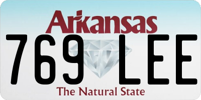AR license plate 769LEE