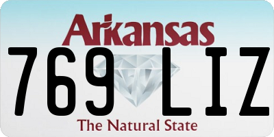 AR license plate 769LIZ