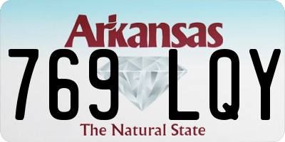 AR license plate 769LQY