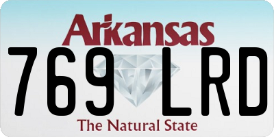 AR license plate 769LRD