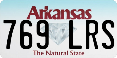 AR license plate 769LRS
