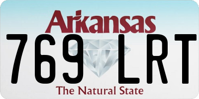 AR license plate 769LRT