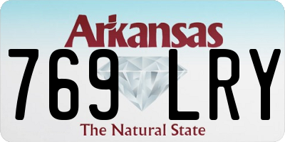 AR license plate 769LRY