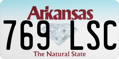 AR license plate 769LSC