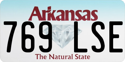 AR license plate 769LSE