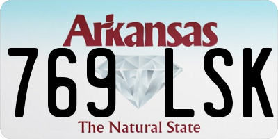 AR license plate 769LSK