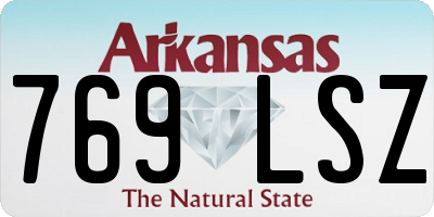 AR license plate 769LSZ