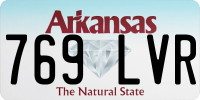 AR license plate 769LVR