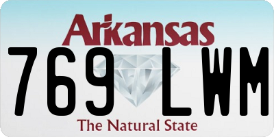 AR license plate 769LWM