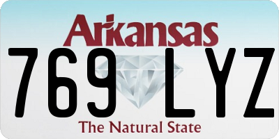 AR license plate 769LYZ