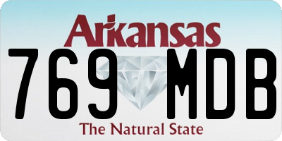 AR license plate 769MDB
