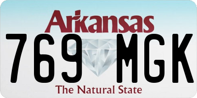 AR license plate 769MGK