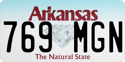 AR license plate 769MGN