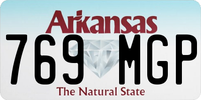 AR license plate 769MGP