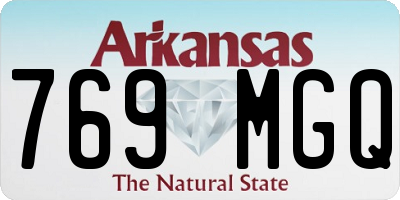 AR license plate 769MGQ