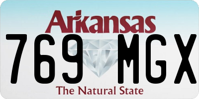 AR license plate 769MGX