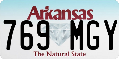 AR license plate 769MGY