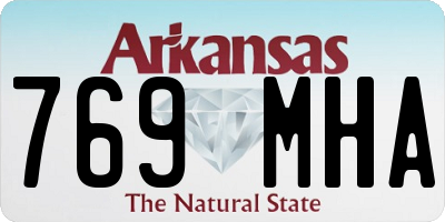 AR license plate 769MHA