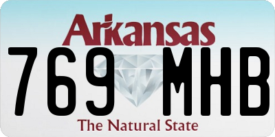 AR license plate 769MHB